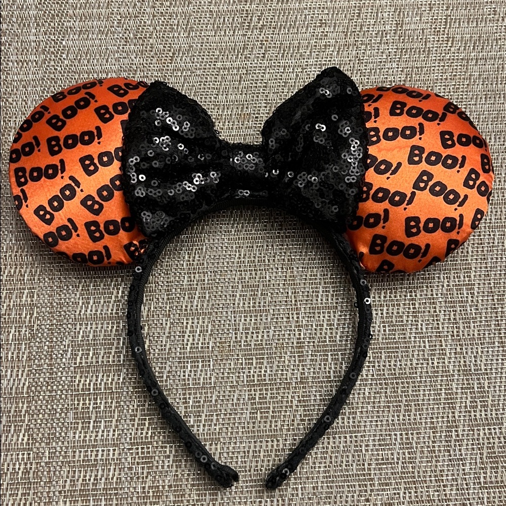 Disney Orange and Black Boo! Headband